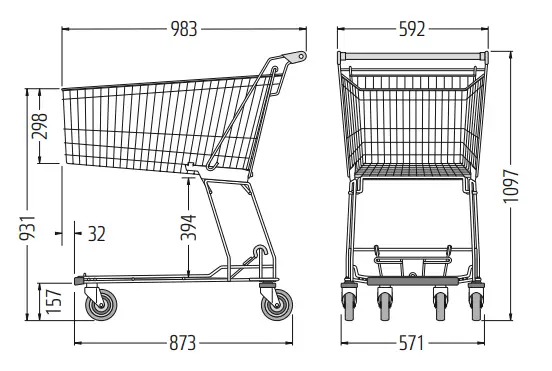 Візок для магазину Wanzl D130RC б/у - Зображення 3